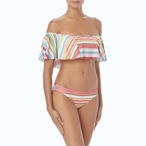 Vince Camuto Other - Vince Camuto Multicolor Striped Bikini Top